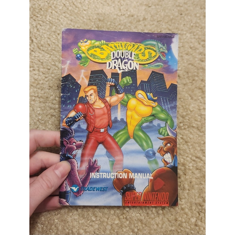 Battletoads & Doubel Dragon Ultimate Team SNES MANUAL ONLY